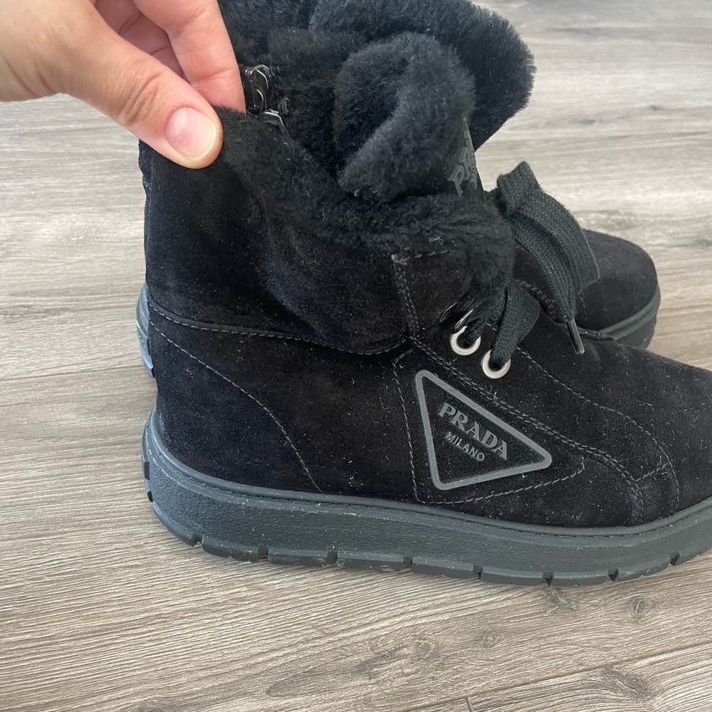 Prada winter suede boots